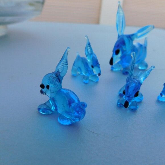 Glass Dog Collection BLUE Vintage - Picture 7 of 12